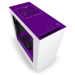 NZXT S340 Matte White Purple Mid Tower Case with 4 x NZXT 120mm Fans - Image 4