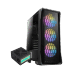 ANTEC NX360 Mid-Tower ATX 4 Fans (3xARGB + 1xBlack) Gaming Case +ANTEC ATOM V450 POWER SUPPLY