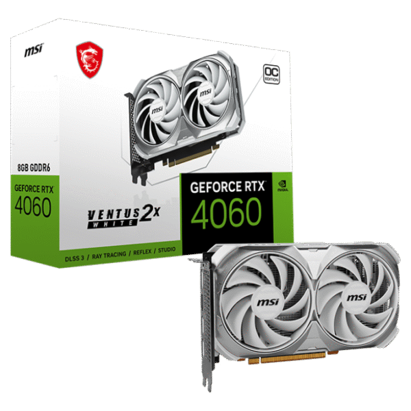 MSI GeForce RTX 4060 VENTUS 2X WHITE 8G OC NVIDIA Graphics Card
