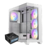 Antec CX300 ARGB + Atom B750 750W 80+ Bronze Mid Tower Gaming Case - White