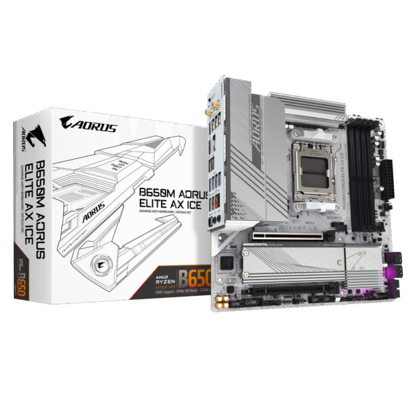 GIGABYTE B650M AORUS ELITE AX ICE AM5 AMD Motherboard