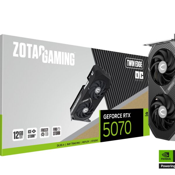 ZOTAC GeForce RTX 5070 Twin Edge OC 12G GDDR7 NVIDIA Graphics Card