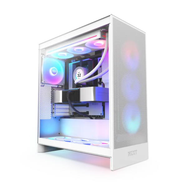 NZXT H7 Flow RGB White New Edition Gaming Case