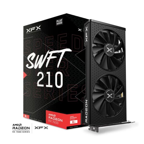 XFX Speedster SWFT 210 AMD Radeon RX 7600 Core Edition 8GB GDDR6, AMD RDNA 2 Gaming Graphics Card