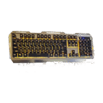 A8 Gaming Keyboard Membrane with Yellow/Orange LED Backlight