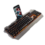 A8 Gaming Keyboard Membrane with Yellow/Orange LED Backlight - Image 3