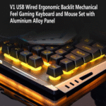 A8 Gaming Keyboard Membrane with Yellow/Orange LED Backlight - Image 4