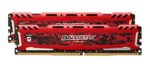 CRUCIAL BALLISTIX SPORT 16GB (2x8G) 2400 MHz DDR4 Desktop Gaming Memory Kit CL16 - RED