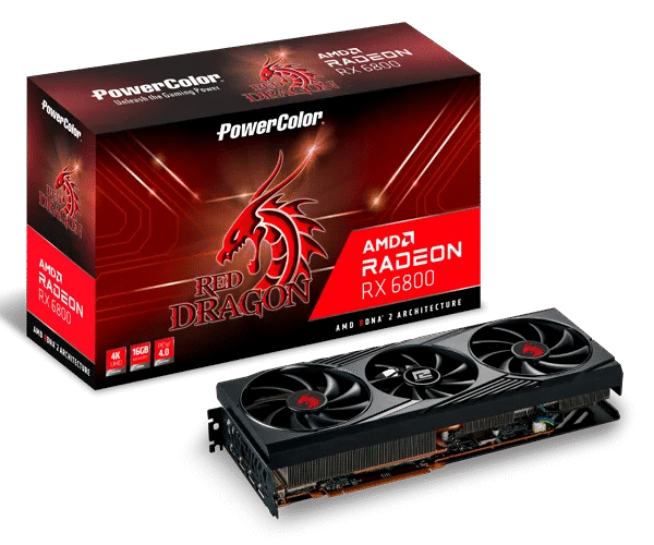 PowerColor Red Dragon AMD Radeon RX 6800 16GB GDDR6 Gaming Graphics Card