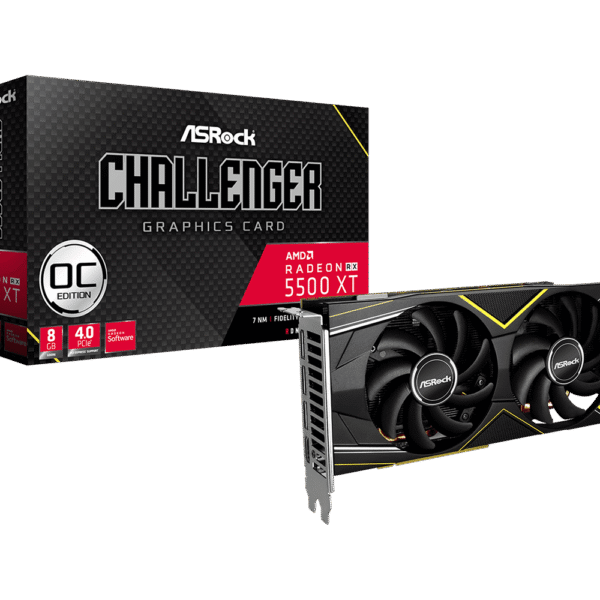 ASRock AMD Radeon RX5500 XT Challenger D 8G OC GDDR6 Gaming Graphics Card