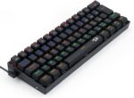 Redragon K606R Lakshmi 60% Rainbow RGB Backlit Blue Switch Mechanical Gaming Keyboard - Image 3