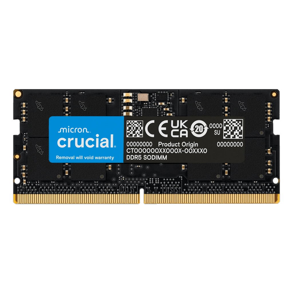 CRUCIAL 16GB DDR5 4800MHz SODIMM 1.1V Laptop RAM