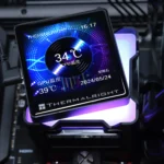 THERMALRIGHT Elite Vision 360 BLACK ARGB With 2.73" LCD Display Screen ARGB AIO CPU Liquid Cooler - Image 6