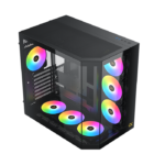 XIGMATEK CUBI II Type C ARGB 7xARGB Fans Gaming Case + XIGMATEK THOR T850M V3 750W 80+ Bronze ATX 3.1 PCIE 5.1 Full Modular Power Supply - Image 3