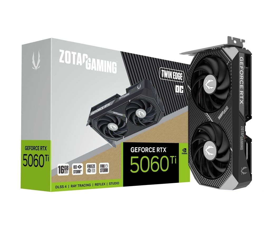 ZOTAC GeForce RTX 5060 Ti Twin Edge OC 16G GDDR7 NVIDIA Graphics Card