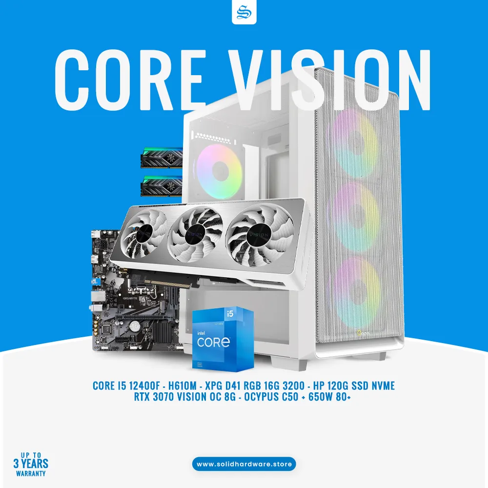 CORE VISION | CORE I5 12400F + RTX 3070 VISION