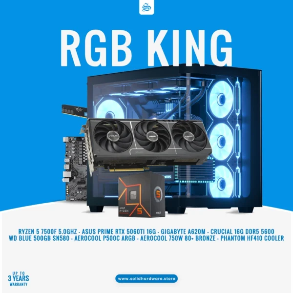 RGB KING | CORE 5 7500F + RTX 5060TI 16G