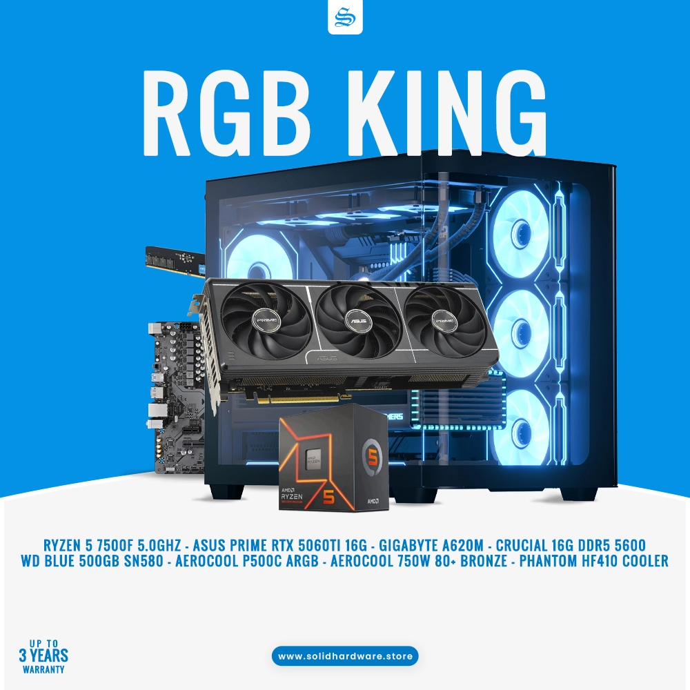 RGB KING | CORE 5 7500F + RTX 5060TI 16G
