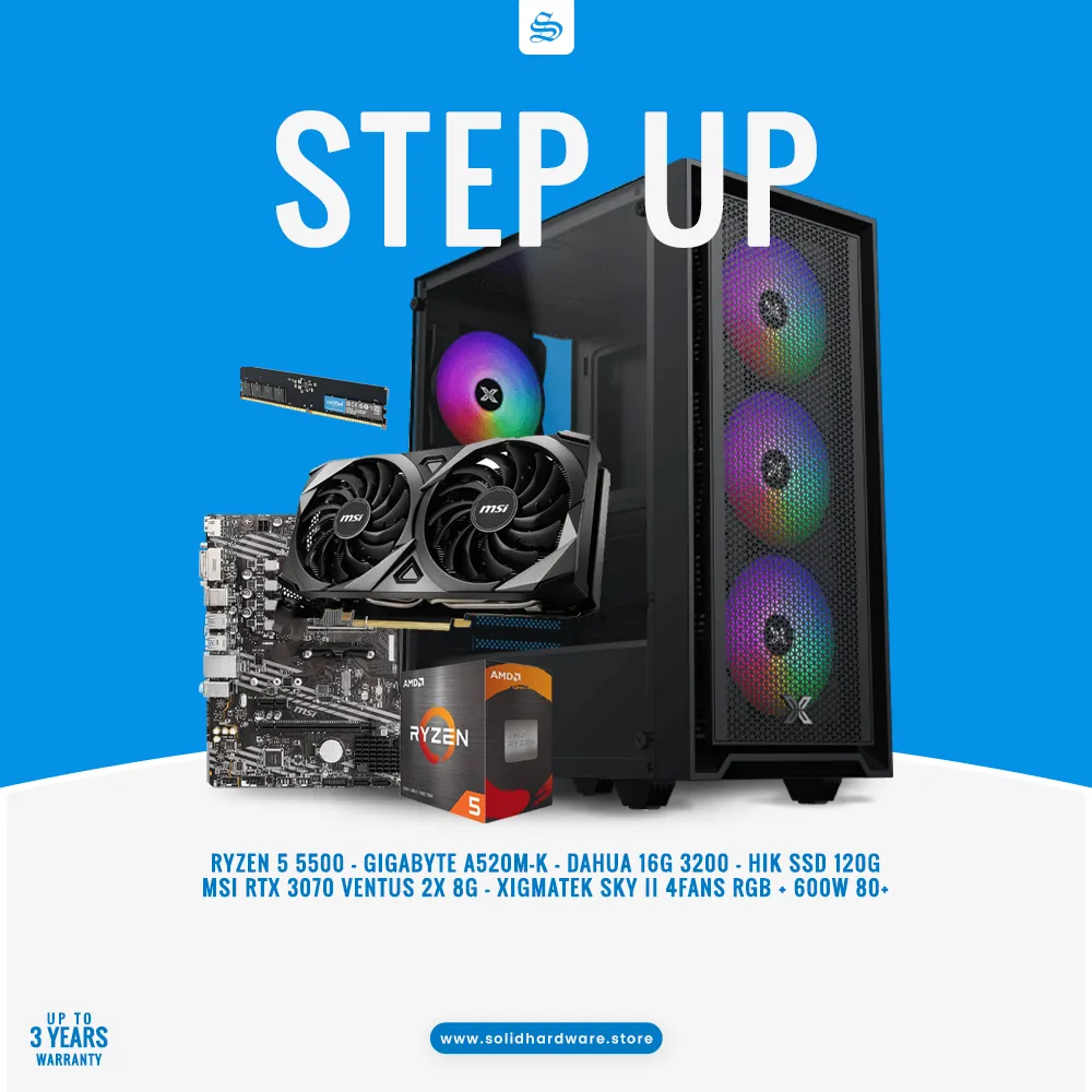 STEP UP | RYZEN 5 5500 + RTX 3070