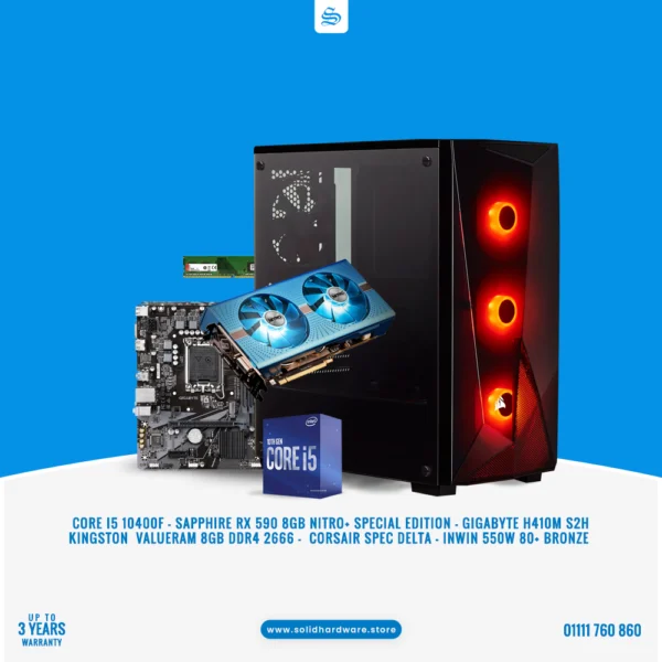 CORE I5 10400F + RX 590 8G BUILD
