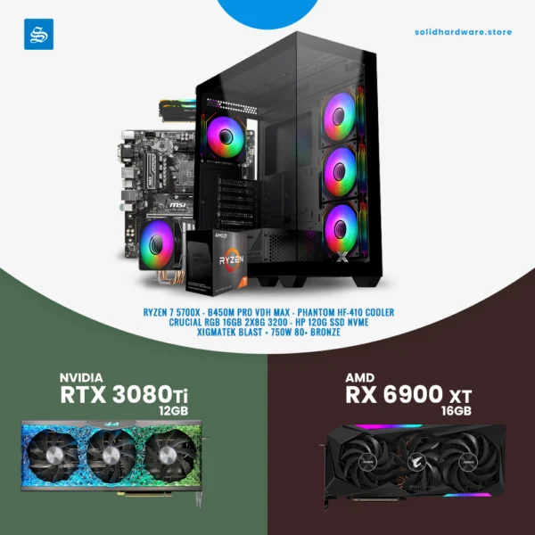 MAKE CHOICE | RYZEN 7 5700X + (RTX 3080Ti / RX 6900 XT)