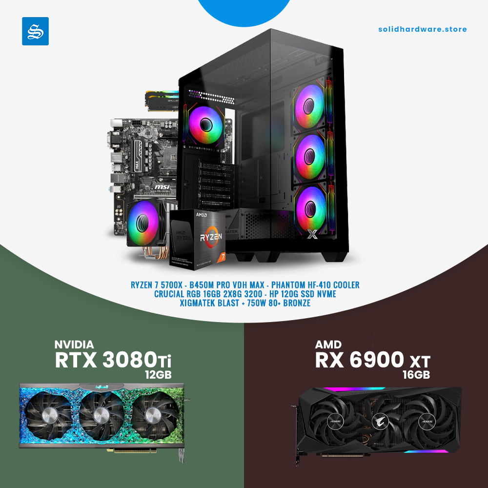 MAKE CHOICE | RYZEN 7 5700X + (RTX 3080Ti / RX 6900 XT)