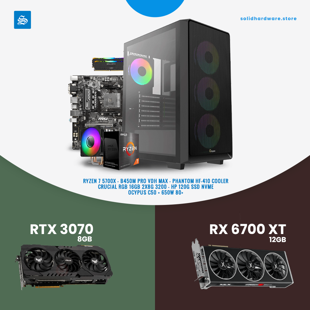 MAKE CHOICE | RYZEN 7 5700X + (RTX 3070 / RX 6700 XT)