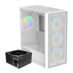 Ocypus Gamma C50 White ARGB 4-Fans Mid Tower Case + Ocypus Gamma P650 650W 80+White