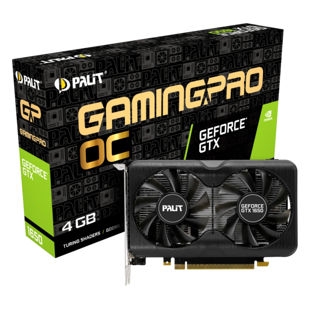 PALIT GeForce GTX 1650 GamingPro OC 4GB GDDR6 (1) PALIT GeForce GTX 1650 GamingPro OC 4GB GDDR6 NVIDIA Graphics Card - Image 1
