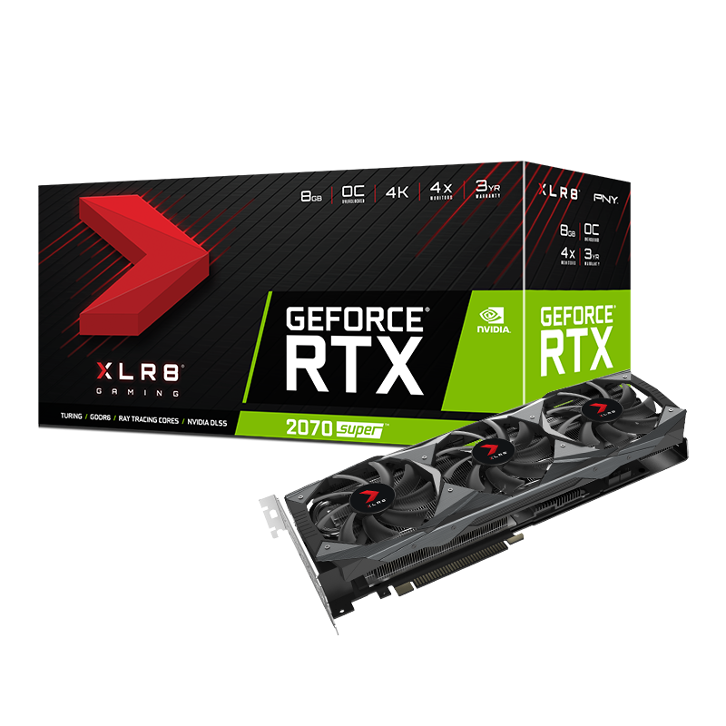 PNY GeForce RTX 2070 SUPER 8GB XLR8 Gaming Overclocked Edition GDDR6 NVIDIA Graphics Card