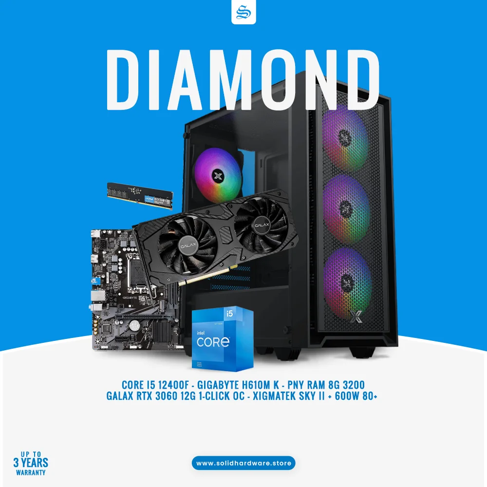 DIAMOND | CORE I5 12400F + RTX 3060 12G