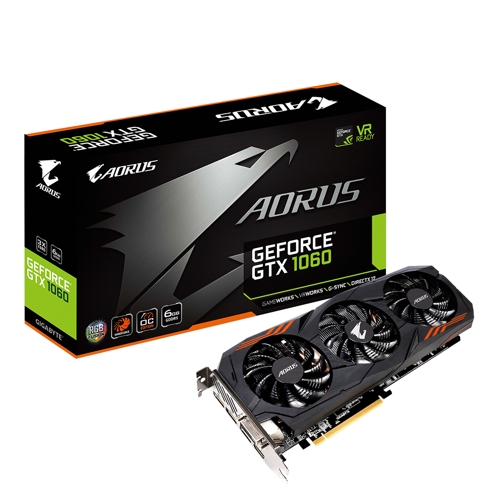 GIGABYTE AORUS GeForce GTX 1060 6GB GDDR5 NVIDIA Graphics Card (rev.2.0)