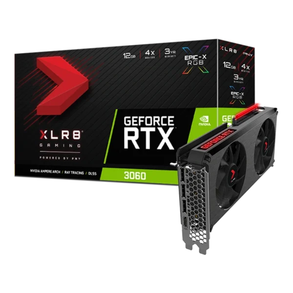 PNY GeForce RTX 3060 12GB XLR8 Gaming REVEL EPIC-X RGB Dual Fan Edition GDDR6 NVIDIA Graphics Card