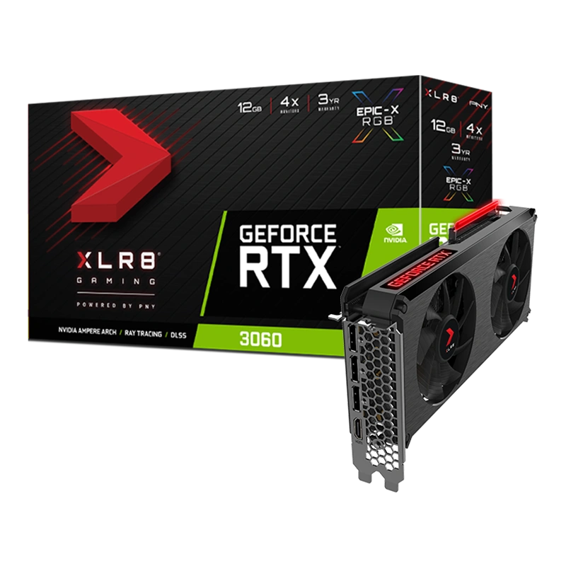 PNY GeForce RTX 3060 12GB XLR8 Gaming REVEL EPIC-X RGB Dual Fan Edition GDDR6 NVIDIA Graphics Card