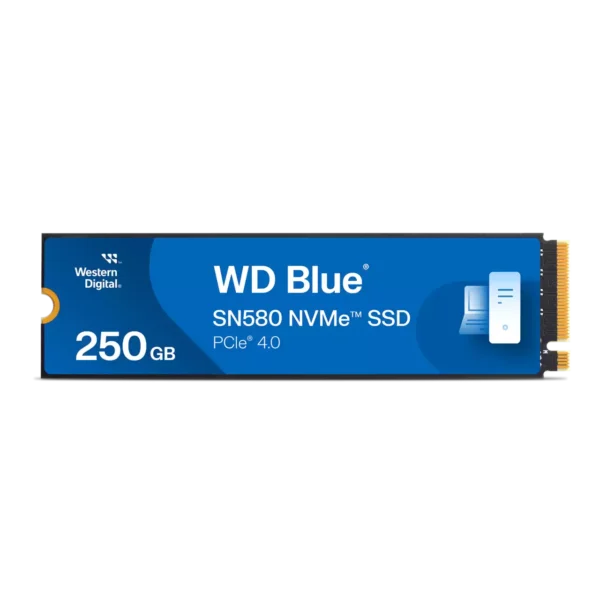 Western Digital 250GB WD Blue SN580 NVMe PCIe Gen4 x4 SSD M.2 2280 up to 4000MB/s
