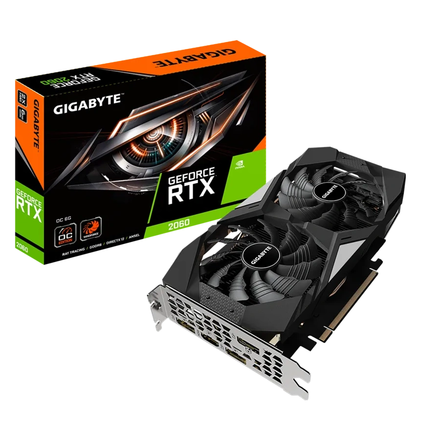 GIGABYTE GeForce RTX 2060 WINDFORCE OC 6G GV-N2060WF2OC-6GD 6GB GDDR6 NVIDIA Graphics Card