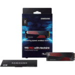SAMSUNG 990 PRO with Heatsink 2TB PCI-E Gen 4.0 NVMe V-NAND SSD (Read 7450MB/s - Write 6900MB/s)