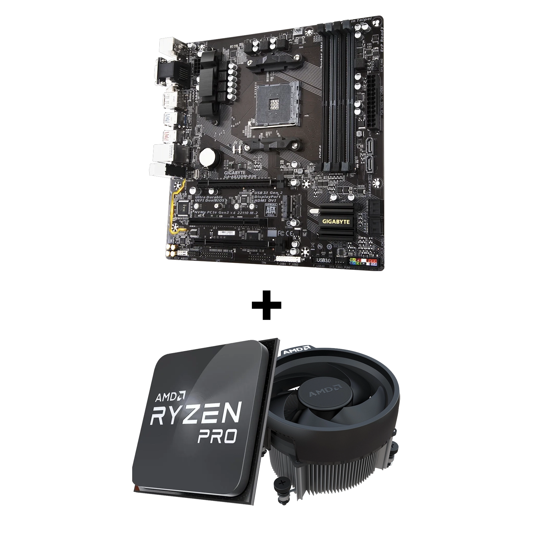 Bundle | AMD Ryzen 7 PRO 3700 + Gigabyte B350M-D3H