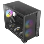 Antec FLUX M Case 6XPWM Fan ARGB Black Tempered Glass Compact MicroATX Gaming Case - Image 4